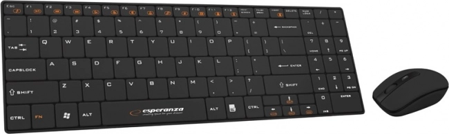Set wireless tastatură Slim și mouse 2,4 GHz Liberty negru