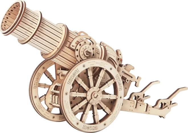 Rokr puzzle mecanic 3D din lemn – tun de asediu