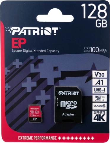 Card MicroSD 128GB V30 Patriot EP A1