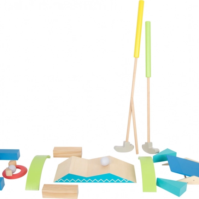 set de minigolf pentru copii small foot Active din lemn FSC