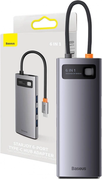 Baseus StarJoy 6în1 hub USB-C cu mai multe conectori