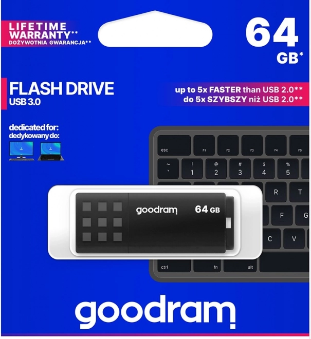 usb flash disk goodram ume3 64 gb usb 3.0 negru