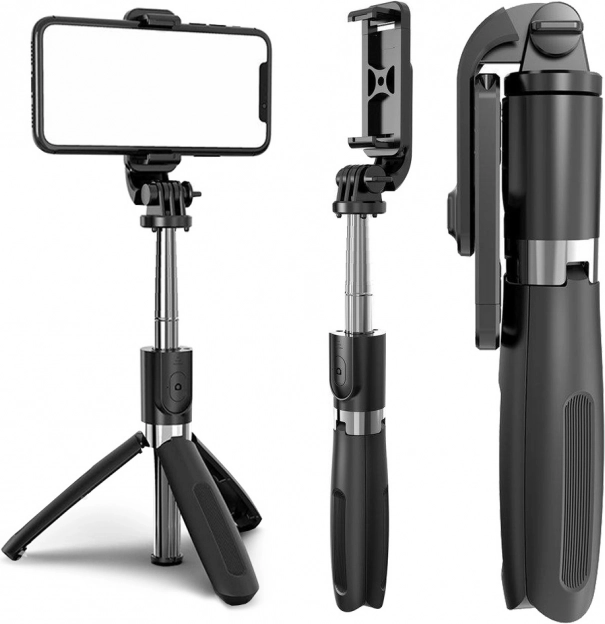 Selfie stick multifuncțional cu telecomandă Bluetooth