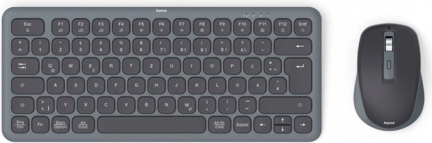 Set wireless tastatură și mouse Hama WKM-500 negru-gri