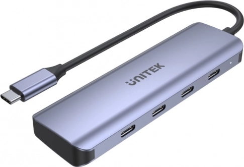 Hub USB-C 4v1 Unitek Gri Spațial