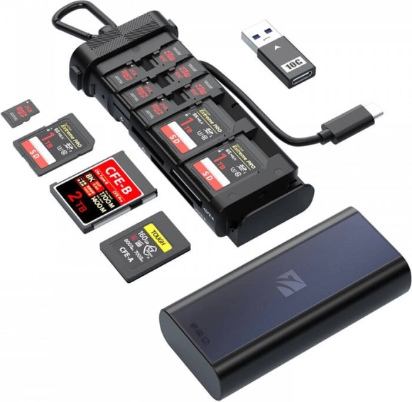 Cititor de carduri Profi FREEWELL pentru CFexpress A/B, SD și microSD