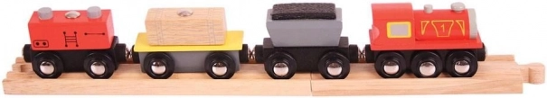 Bigjigs Rail tren marfar cu şine