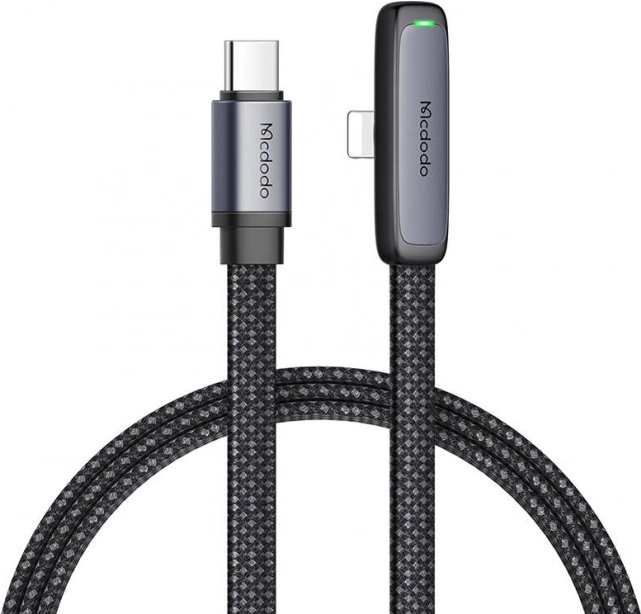 Cablu unghiular USB‑C la Lightning Mcdodo 1,8 m negru