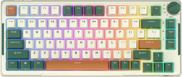 Tastatură mecanică wireless Royal Kludge RKH81 RGB cu switch-uri Sky Cyan