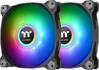 Ventilator Thermaltake Pure Duo 12 ARGB Sync Radiator - 2 pachete negru