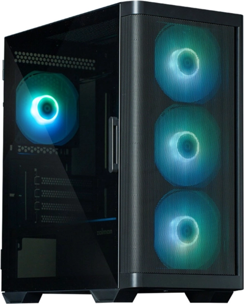 Carcasă PC M4 neagră mATX Mini Tower 4 ventilatoare ARGB