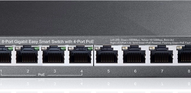 Comutator TP-Link 8-Port Gigabit Smart cu 4-Porturi PoE
