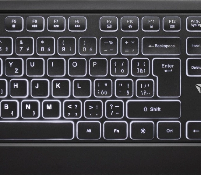 Tastatură USB silențioasă cu iluminare și taste joase