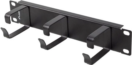 Organizator cabluri 10 inch cu 3 suporturi metalice tip B negru