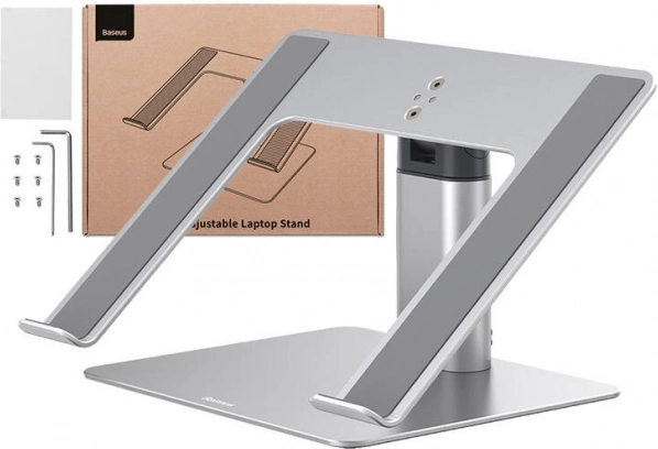 Suport ajustabil din aluminiu pentru laptop BASEUS 11–17,3" – argintiu