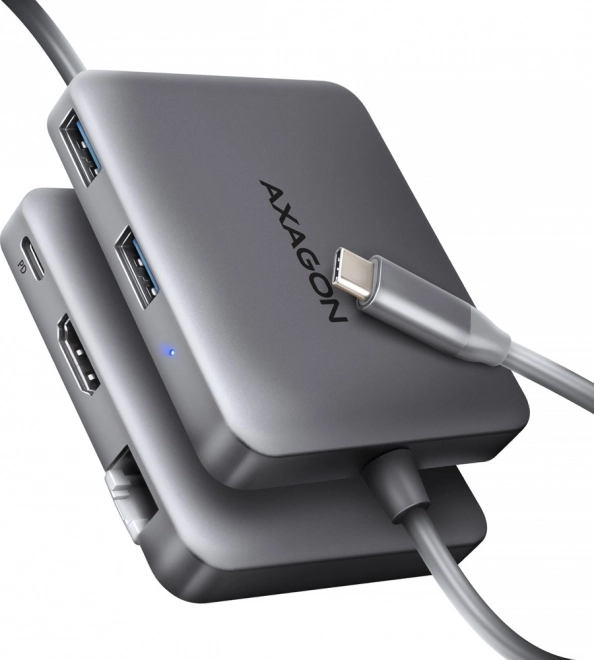 Axagon HMC-5HL hub USB-C 5-în-1 cu HDMI 4K/60 Hz, GLAN și PD 100 W