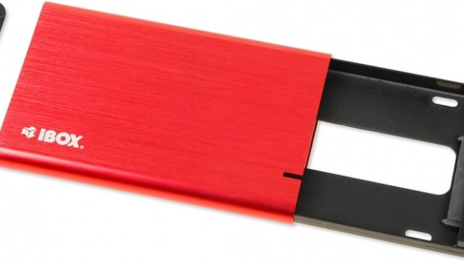 Carcasă Ibox pentru HDD și SSD 2.5 USB 3.1 roșie