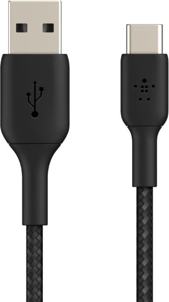 Cablu impletit USB-C la USB-A 3m negru