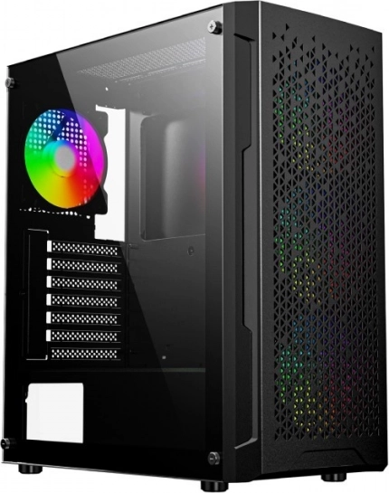 carcasă de gaming fornax 400x cu sticlă temperată și ventilatoare argb
