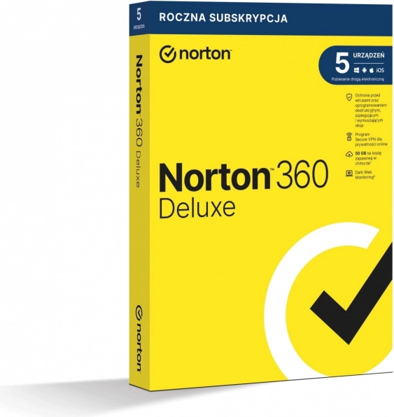 Norton 360 Deluxe - 50GB backup pentru 1 an pentru 5 dispozitive