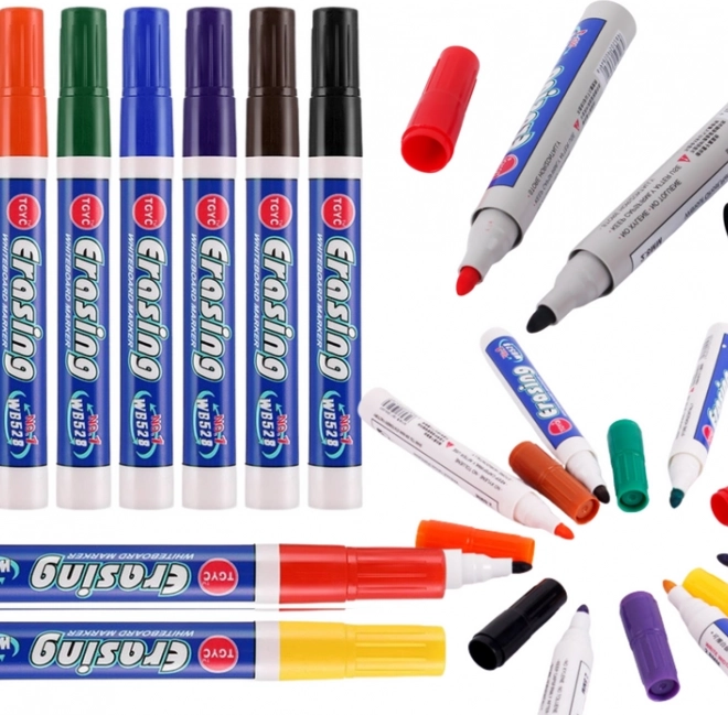 Set de markere colorate pentru tablă albă, 8 bucăți