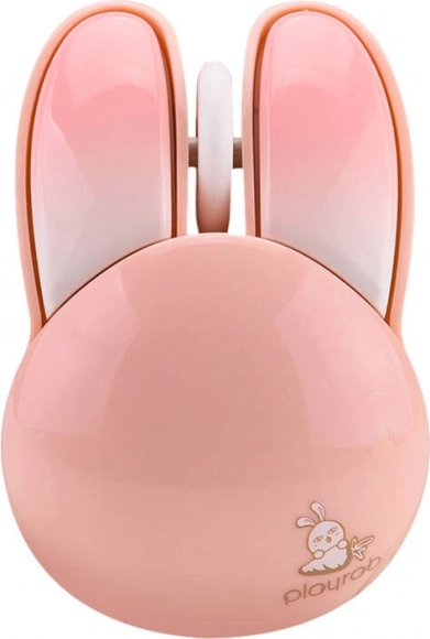 Mouse wireless MOFII Bluetooth cu motiv de iepure alb-roz