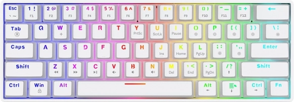 Tastatură mecanică Savio Whiteout X2 cu switch-uri Outemu Blue și funcție hot-swap