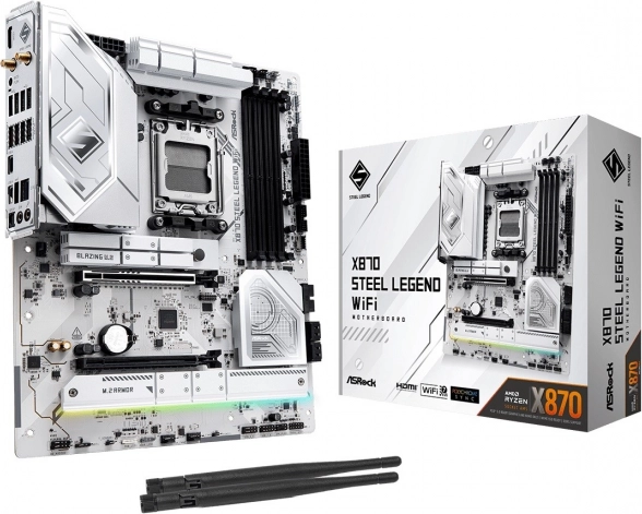 ASRock X870 Steel Legend WiFi – placă de bază ATX pentru AM5 cu DDR5, PCIe 5.0 și USB4