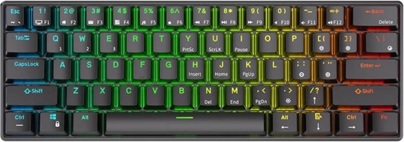 Tastatură mecanică Royal Kludge RK61 RGB cu switch-uri roșii