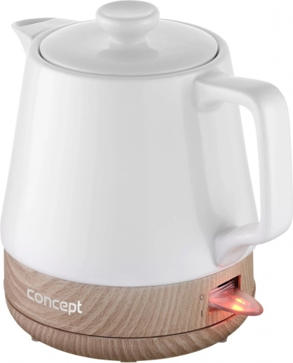 Cana ceramica albă 1L