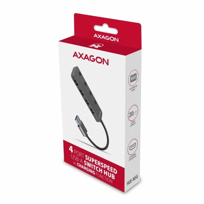 Hub USB 3.2 Gen 1 cu 4 porturi, Axagon
