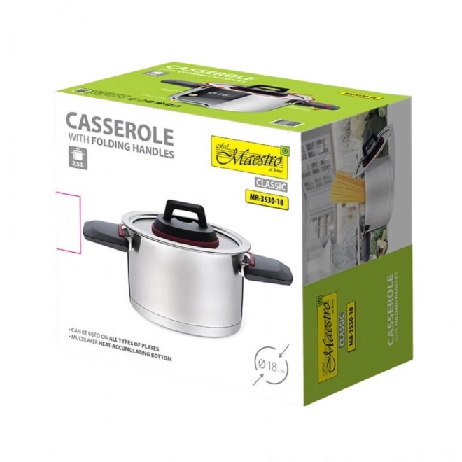 Garnek cu mânere rabatabile 18cm 2.3l