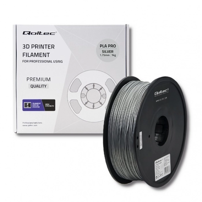Filament profesional pentru imprimare 3D PLA PRO argintiu