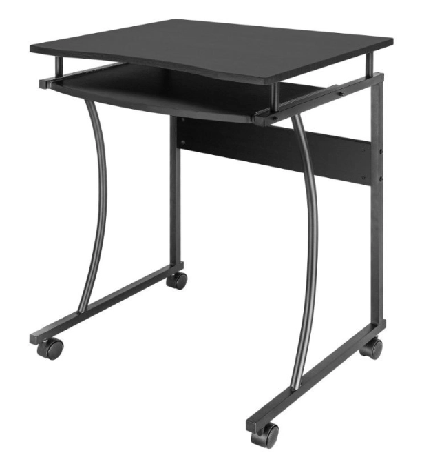 Birou computer mobil negru