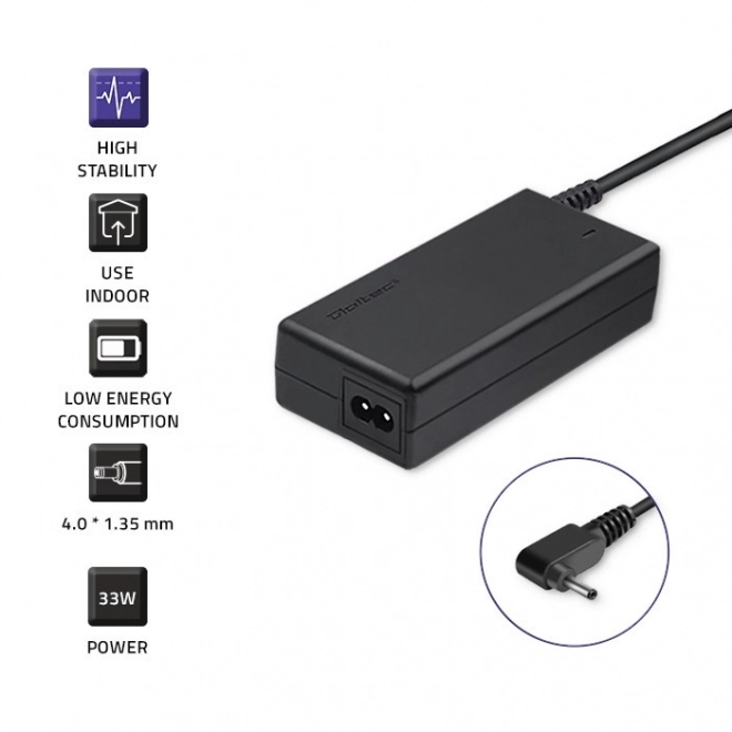 Încărcător Laptop ASUS 33W Qoltec cu Cablu