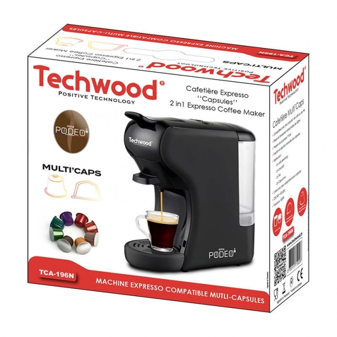 Espressor capsule Techwood negru