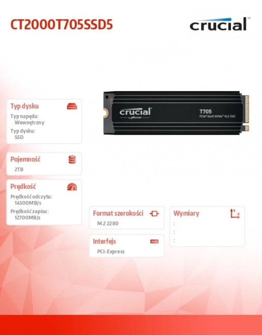 Dysk SSD performant Crucial