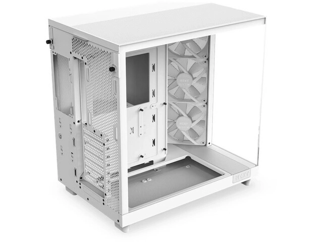 Carcasă PC NZXT H6 Flow RGB cu fereastră albă