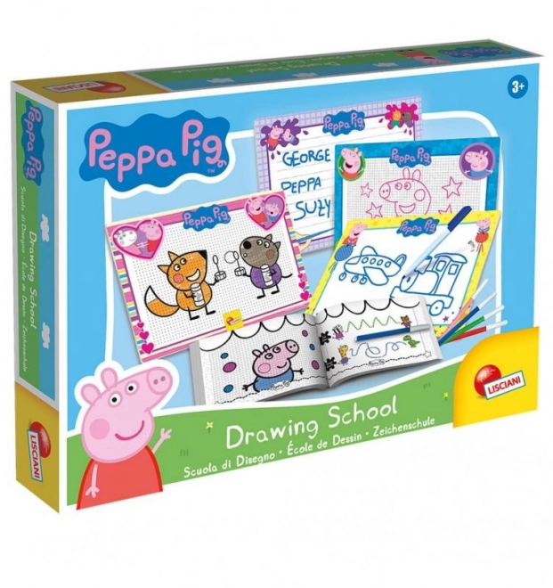 Set educațional Peppa purcelușa pentru desen