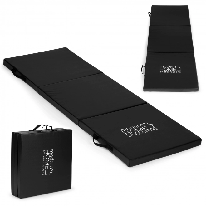 Saltea gimnastică pliabilă pentru exerciții 182x60 cm negru