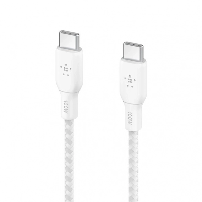 Cablu USB-C cu împletitură 100W 3m alb