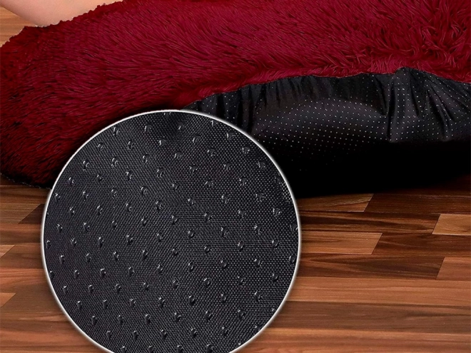 Pisică pufoasă pat moale canapea pernă 80 cm – burgundy