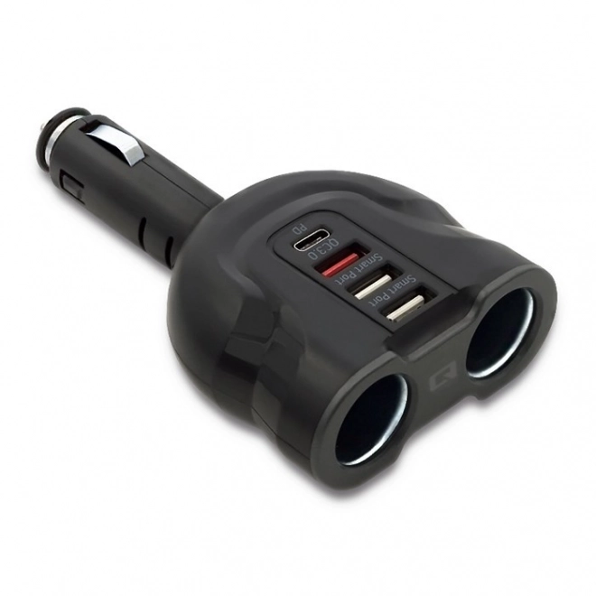 Împărțitor auto pentru priză brichetă 12-24V cu încărcare rapidă