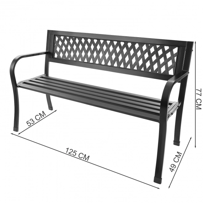 Bancă de grădină cu spătar pentru terasă și balcon