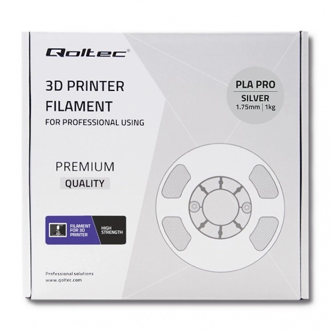 Filament profesional pentru imprimare 3D PLA PRO argintiu