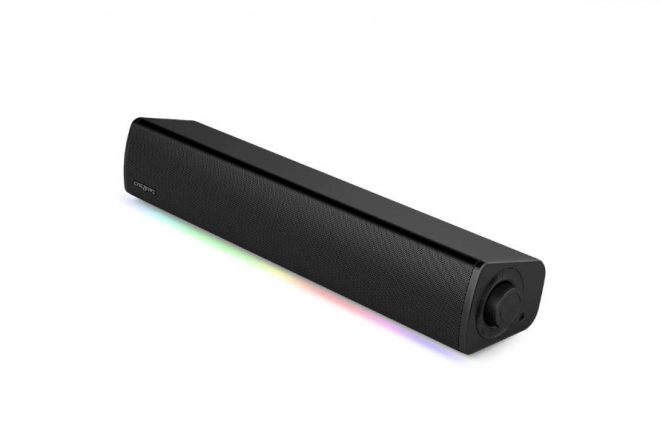 Soundbar compact pentru gaming cu RGB și tehnologie superwide