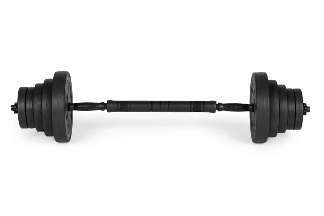Haltere reglabilă 2x20 kg cu ax și kettlebell