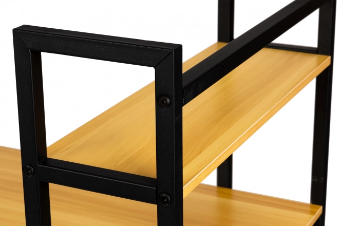 Birou modern stil loft cu rafturi din stejar deschis