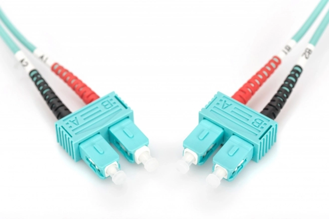 Fir optic patch cord SC-SC MM 50/125 OM3 duplex 3m turcoaz