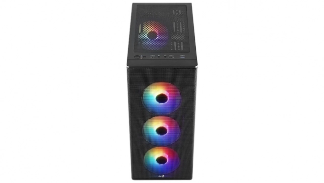 Carcasă mid tower neagră cu RGB